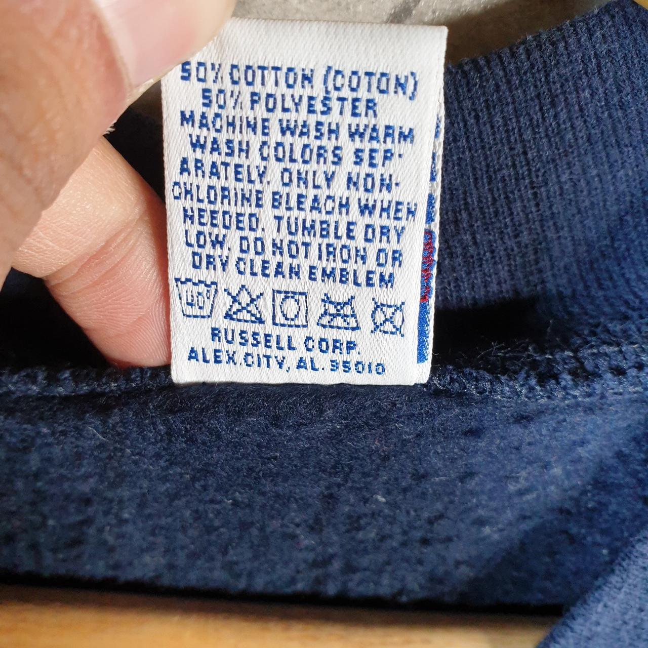 Vintage Russell Athletic Sweatshirt Men’s Large Navy Blue USA Baggy Blank Full Zip