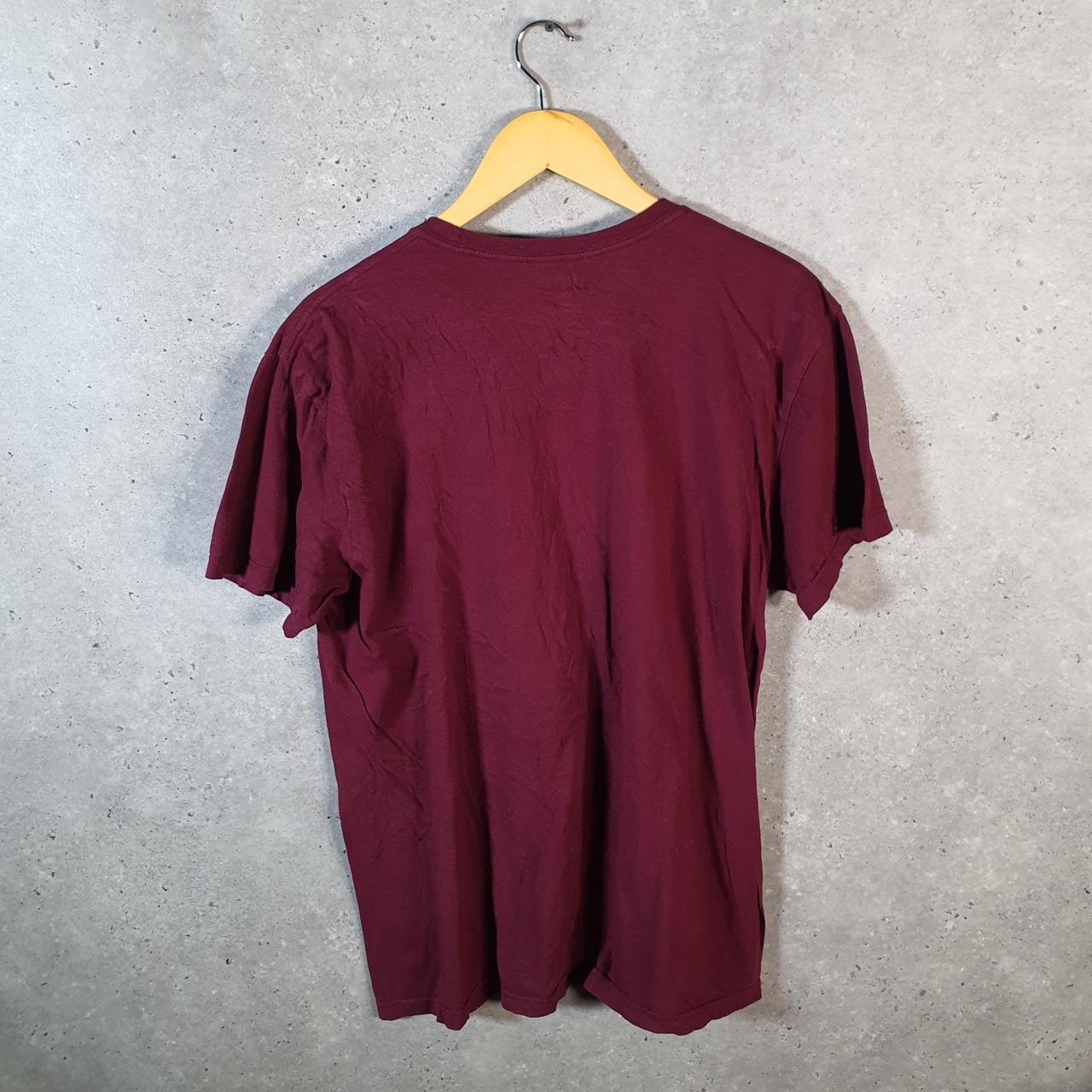 Vintage Ralph Lauren Polo T Shirt Men’s Large Burgundy Embroidered Pony Classic Fit C9142