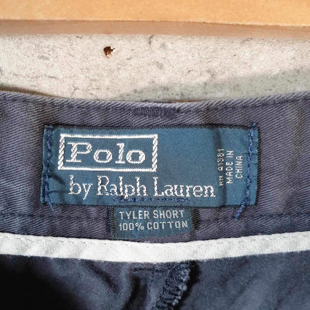 Vintage Ralph Lauren Polo Shorts Jorts Chino Cargo Men’s W40 Navy Blue Baggy Cotton