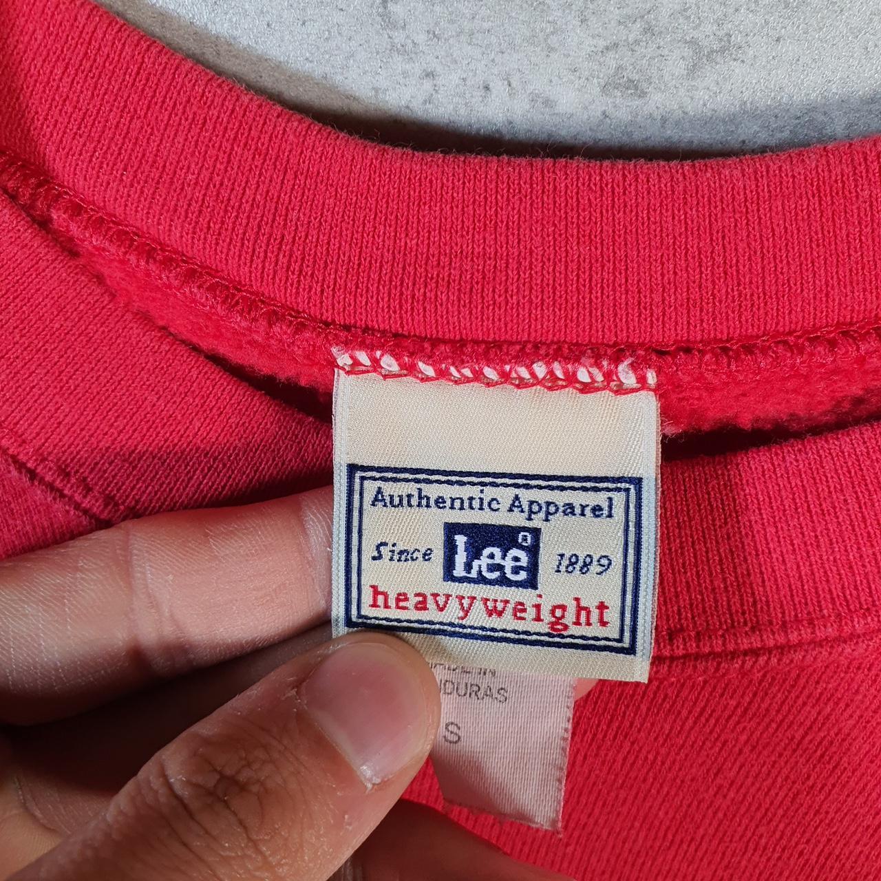 Vintage Lee Heavyweight Sweatshirt Men’s Small Red USA Sullivan School Embroidered