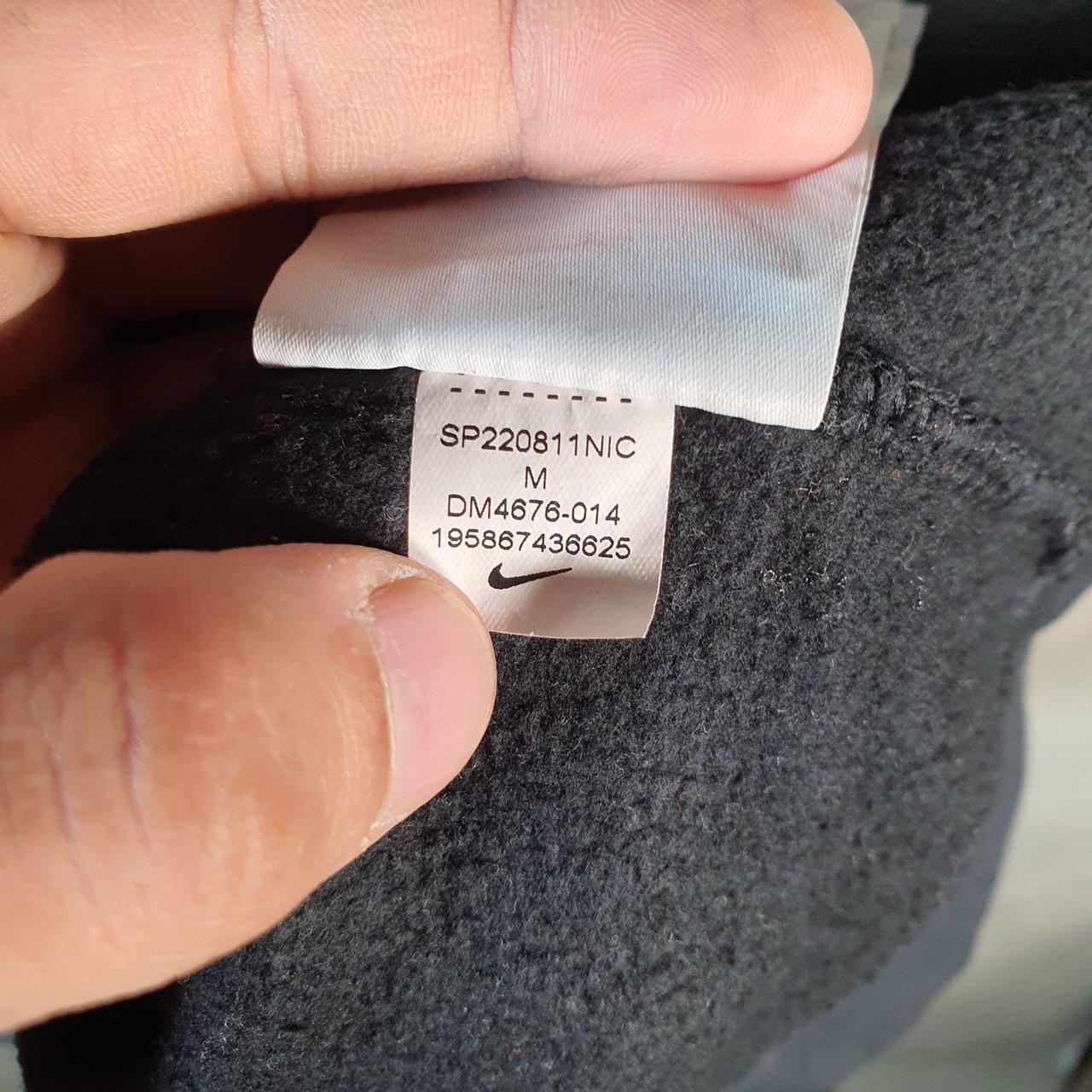 Vintage Nike Tape Hoodie Men’s Medium Black Swoosh Y2K Pullover Sweatshirt Logo