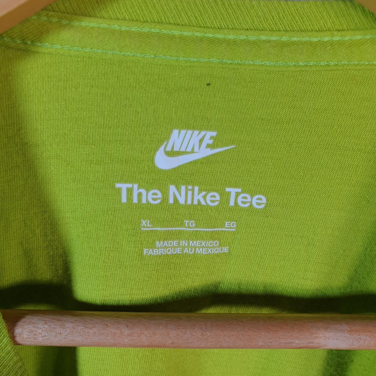 Vintage Nike Club T Shirt Womens XL Green Single Swoosh Logo Athletic C8277