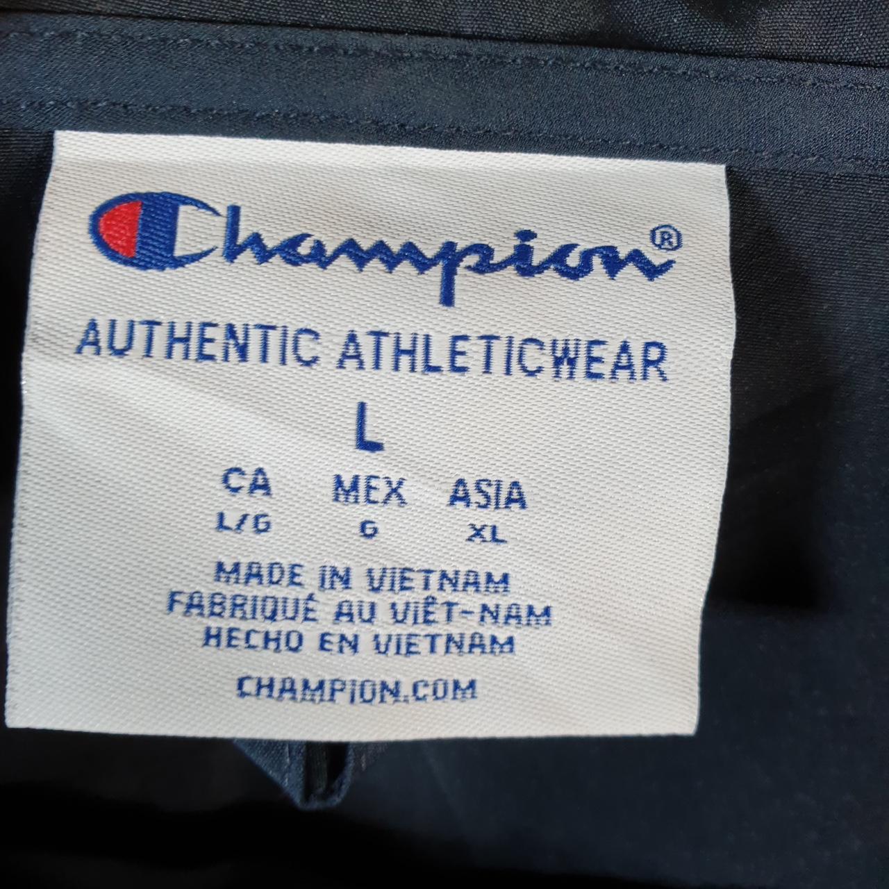 Vintage Champion Windbreaker Mens Large Navy Blue Full Zip