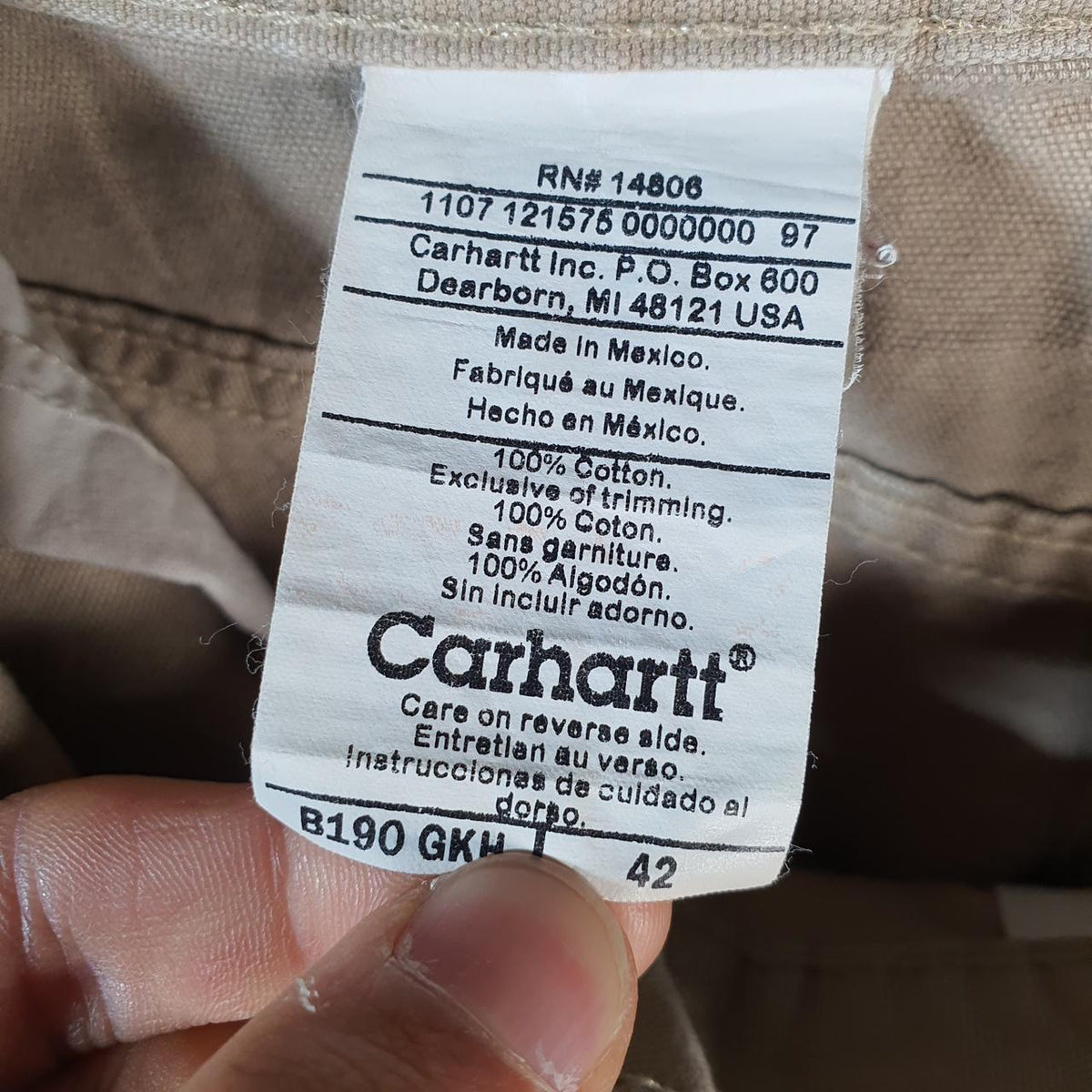Vintage Carhartt Baggy Carpenter Shorts Jorts Cargo Men’s W42 Brown Relaxed Fit Workwear A4698
