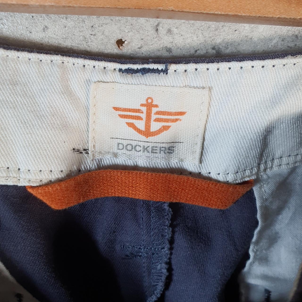 Vintage Dockers Chino Shorts Jorts Cargo Men’s W32 Navy Blue Baggy Cotton