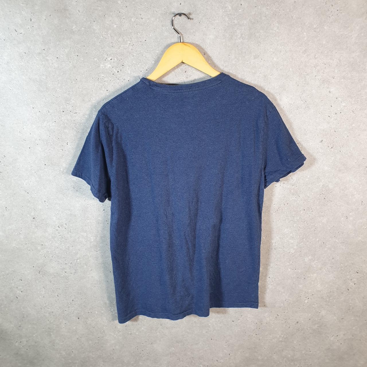 Vintage Ralph Lauren Polo T Shirt Men’s Large Blue Embroidered Pony Custom Slim Fit C9034