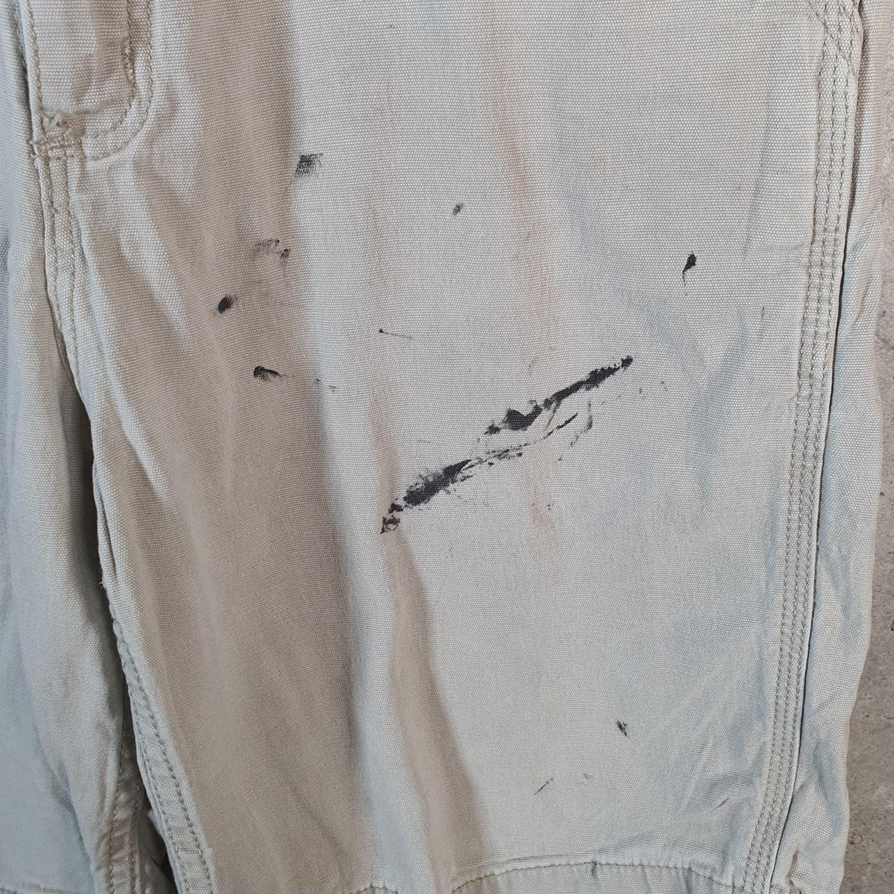 Vintage Carhartt Baggy Carpenter Shorts Jorts Cargo Men’s W34 Beige Relaxed Fit Workwear Big Fish Vintage