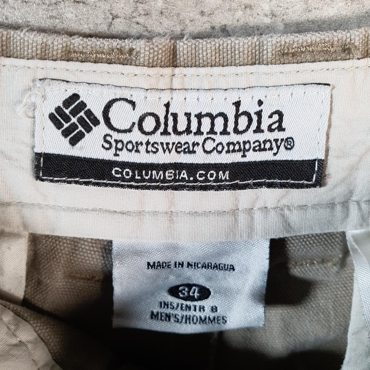 Vintage Columbia Carpenter Shorts Jorts Cargo Men’s W34 Grey Athletic Hiking Baggy A4459