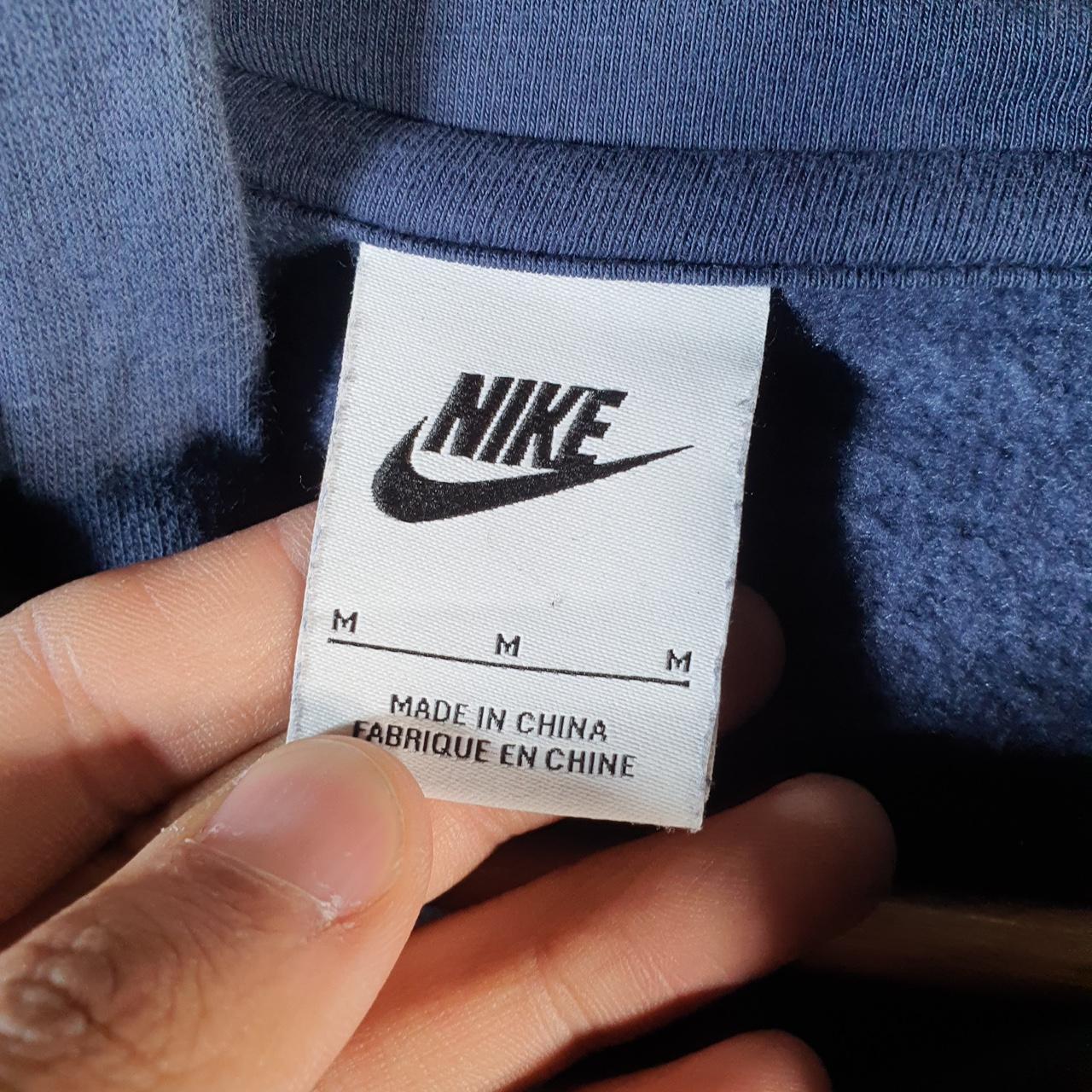 Vintage Nike Club Hoodie Men’s Medium Blue Swoosh Y2K Pullover Sweatshirt Logo