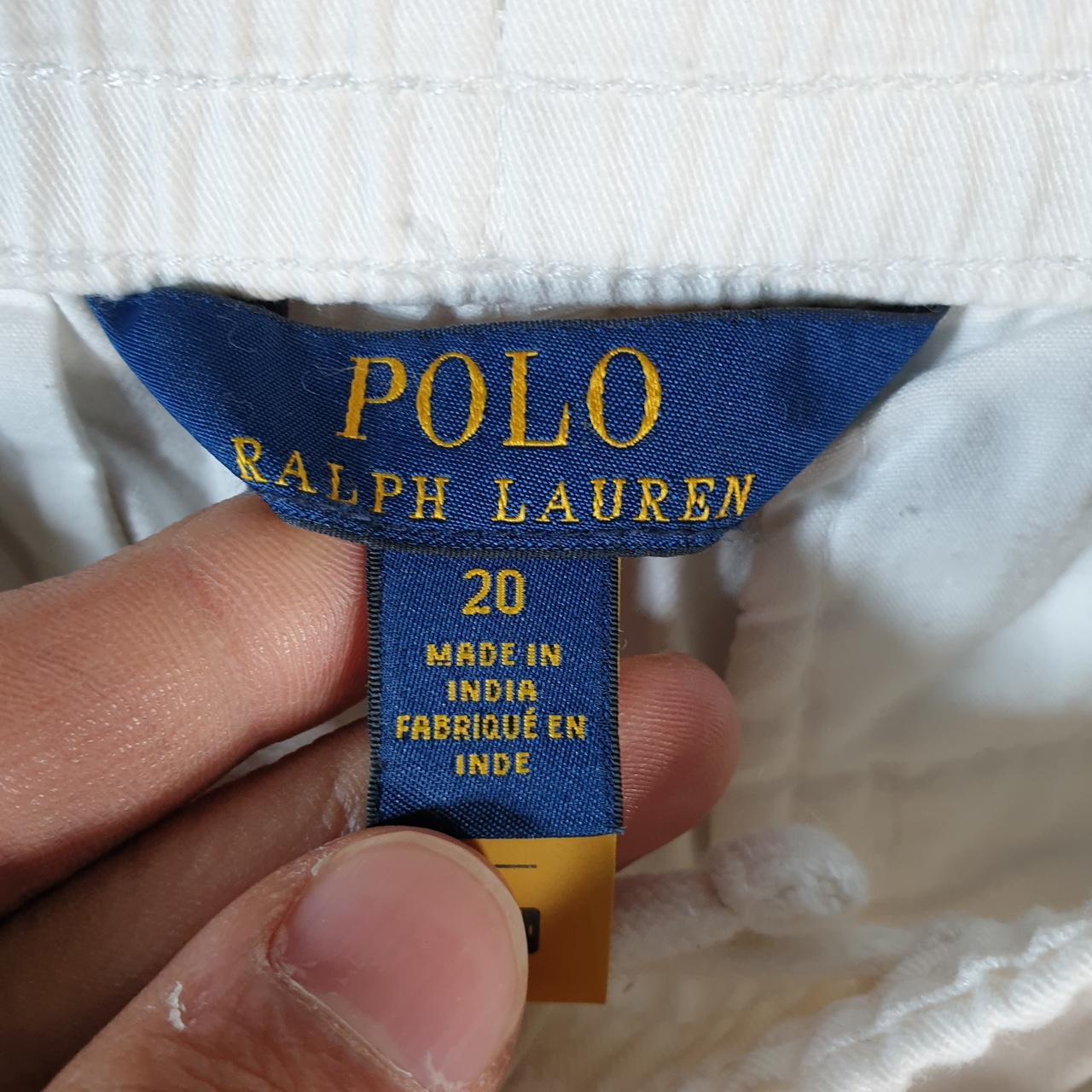 Vintage Ralph Lauren Polo Shorts Jorts Chino Cargo Womens W30 White Baggy Cotton
