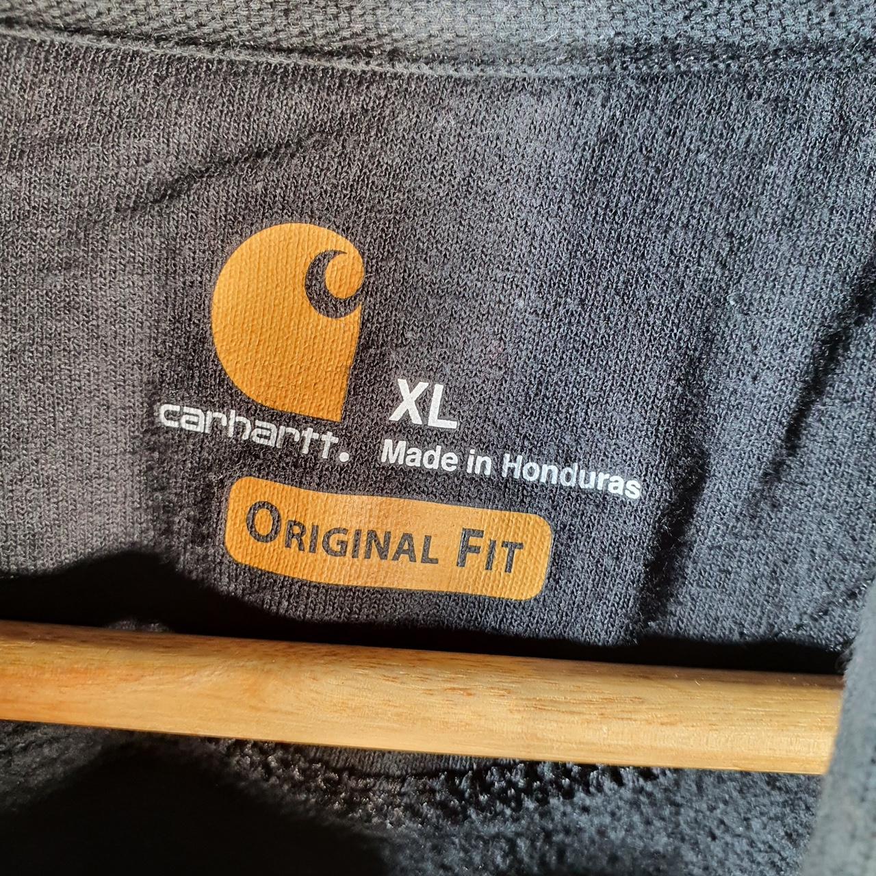 Vintage Carhartt Hoodie Mens XL Black Full Zip USA Original Fit
