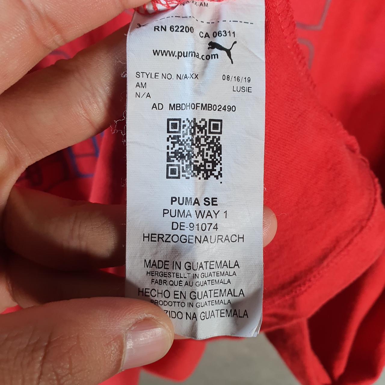 Vintage Puma Spellout T Shirt Men’s 2XL Red Logo Athletic Casual