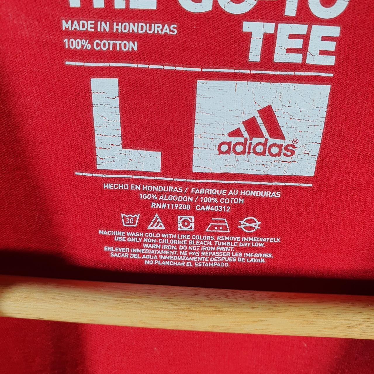 Vintage Adidas Go To Tee T Shirt Men’s Large Red Three Stripes Logo