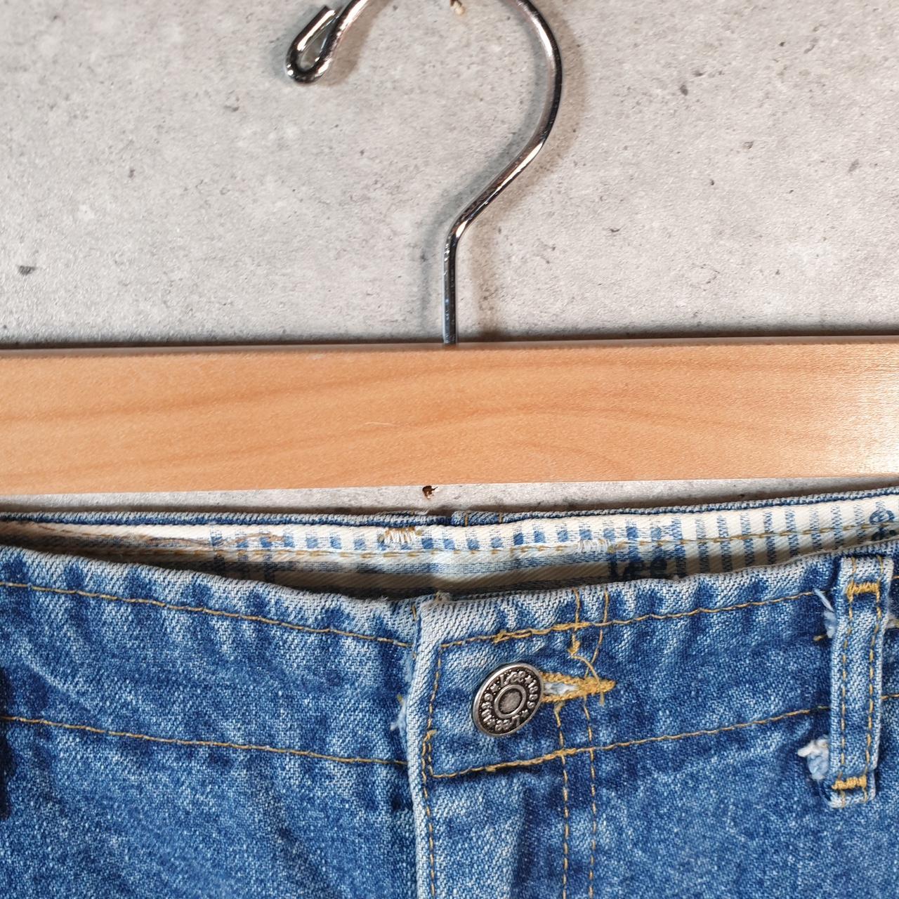 Vintage Lee Baggy Shorts Jorts Cargo Womens W34 Blue Relaxed Denim