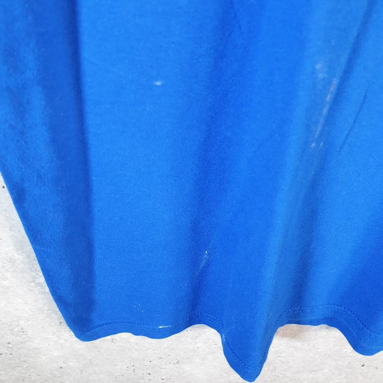 Vintage Adidas Spellout T Shirt Men’s Large Blue Three Stripes Logo Athletic