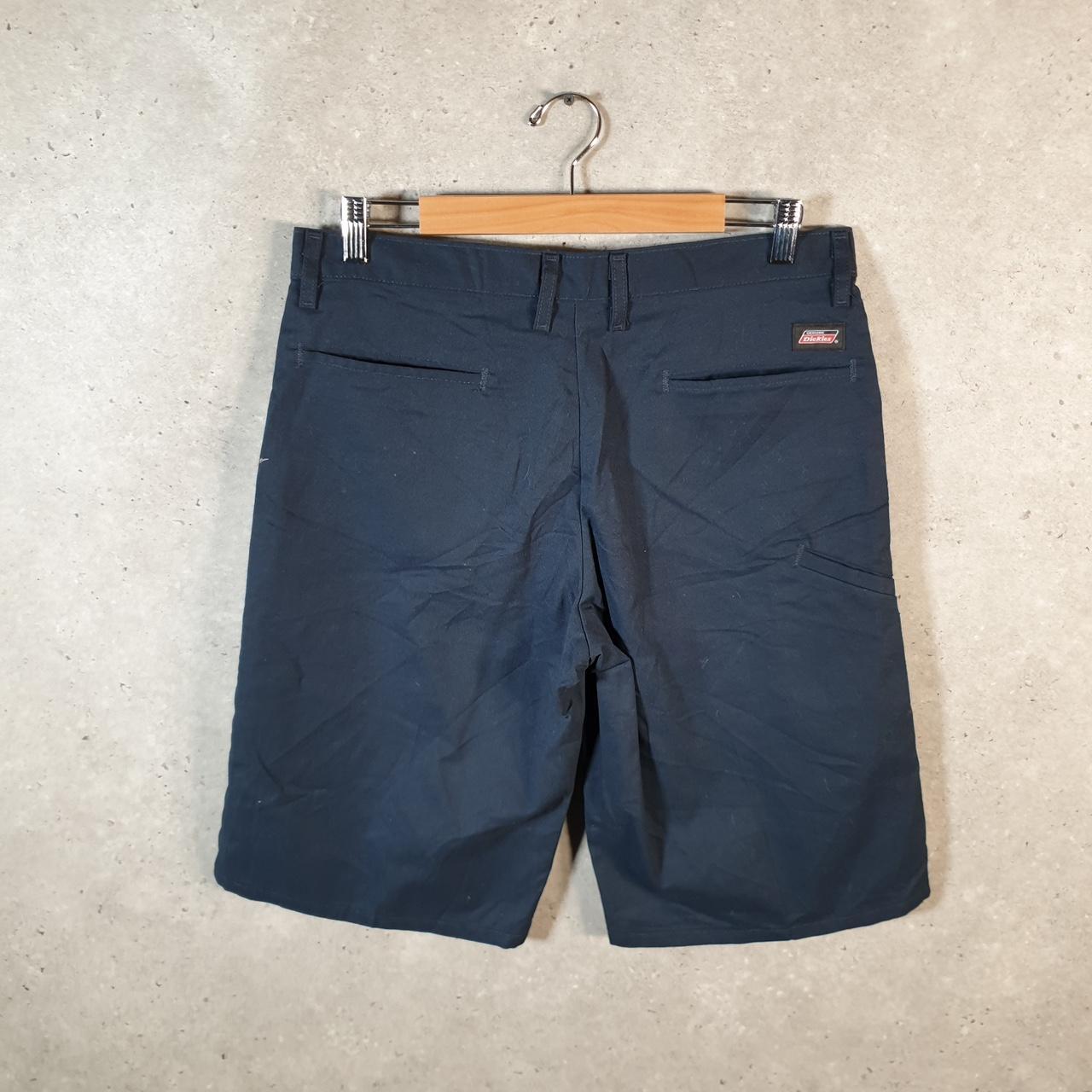 Vintage Dickies Baggy Chino Shorts Jorts Cargo Mens W32 Navy Blue Loose Fit