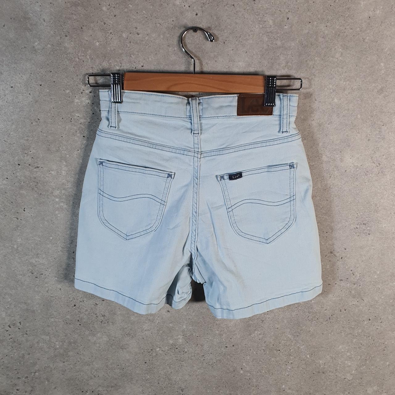 Vintage Lee Baggy Shorts Jorts Cargo Womens W24 Blue Relaxed Denim