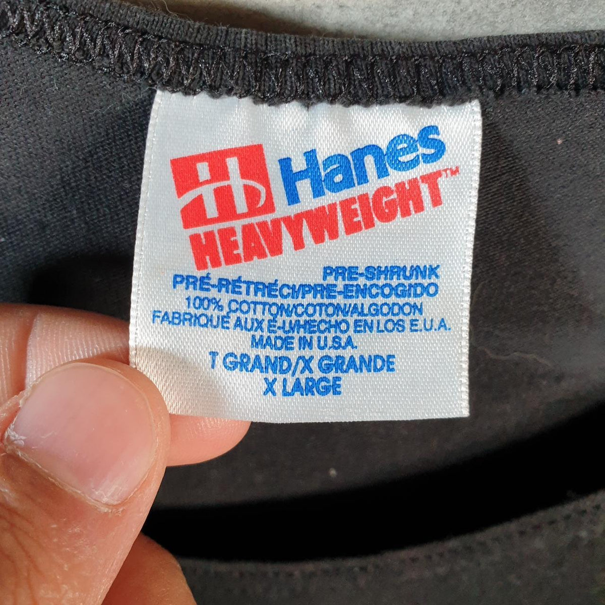 Vintage Hanes King Courier 90s USA Single Stitch Vest Men’s XL Black C8142