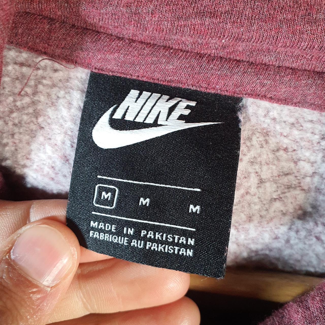 Vintage Nike Spellout Club Hoodie Womens Medium Burgundy Swoosh Y2K Pullover