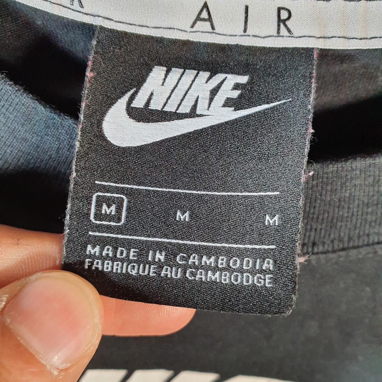 Vintage Nike air Spellout T Shirt Men’s Medium Black Logo Swoosh Athletic