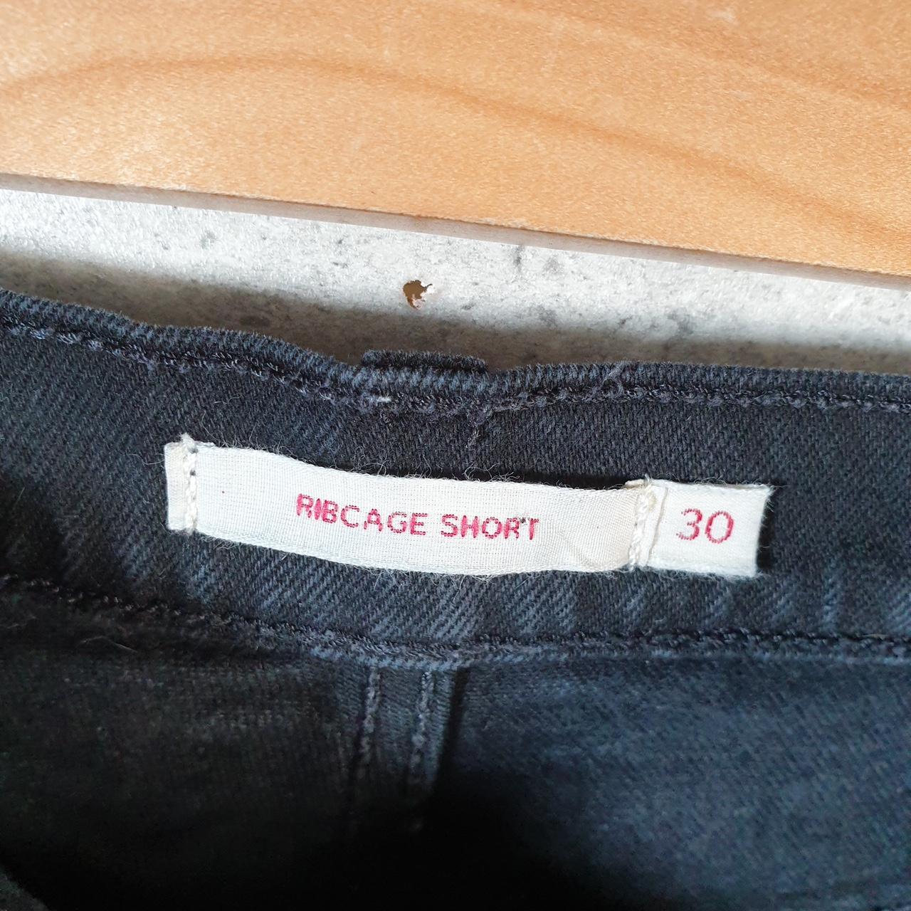 Vintage Levi’s Baggy Shorts Jorts Cargo Womens W30 Black Relaxed Denim