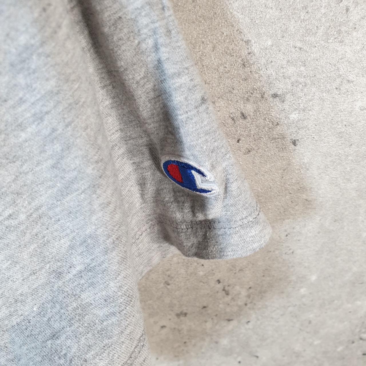 Vintage Champion Spellout T Shirt Womens 2XL Gtey USA Athletic