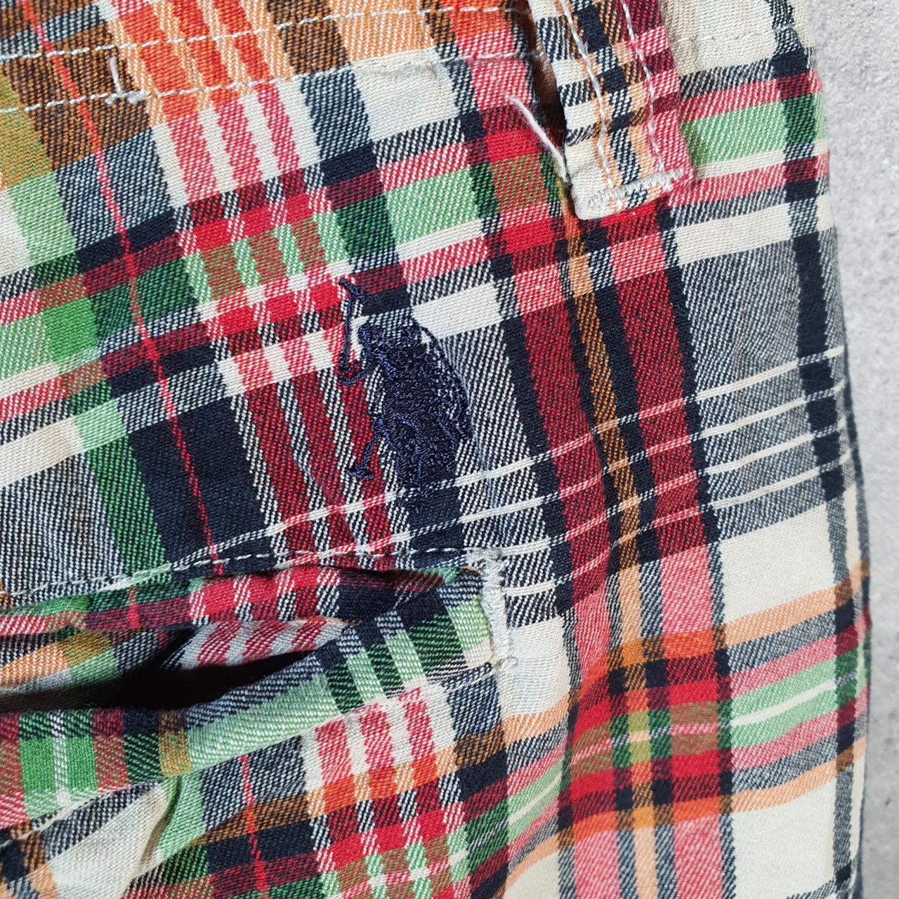 Vintage U.S. Polo Assn. Chino Shorts Jorts Cargo Mens W38 Checkered Baggy Cotton A4398