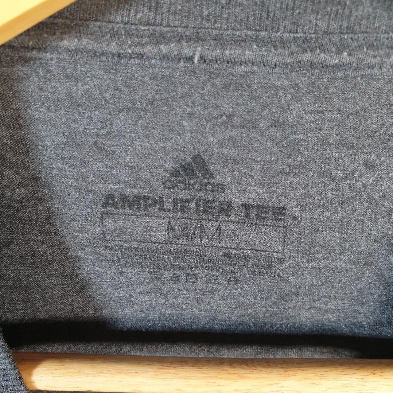 Vintage Adidas Amplifier T Shirt Men’s Medium Grey Three Stripes Logo Athletic