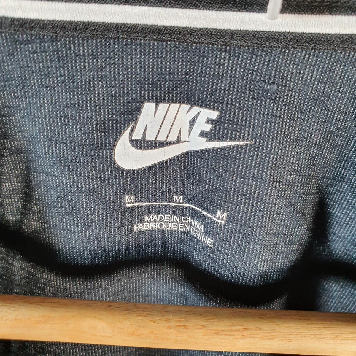Vintage Nike Club Spellout Hoodie Men’s Medium Grey Swoosh Y2K Pullover
