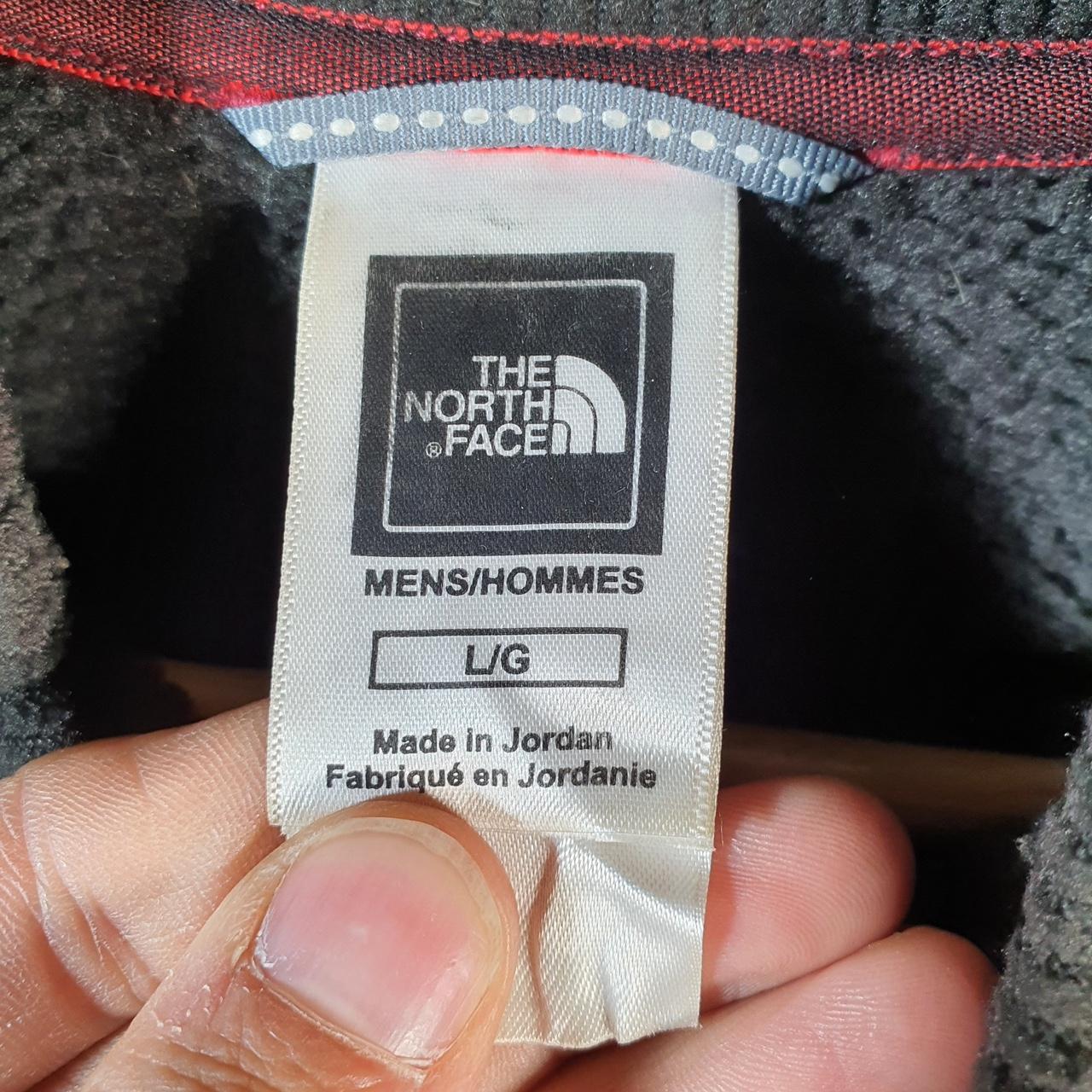 Vintage The North Face TNF Teddy Fleece Sweatshirt Mens Large Full Zip Black Logo Winter