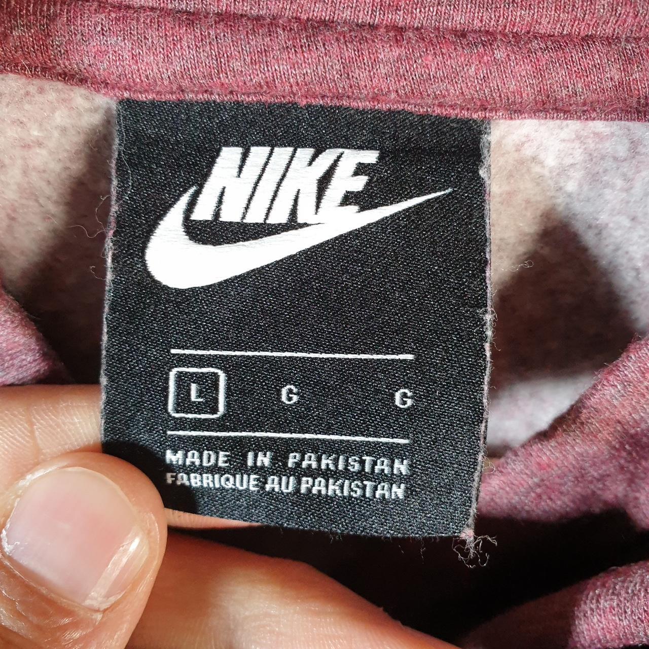 Vintage Nike Club Spellout Hoodie Womens Large Burgundy Swoosh Y2K Pullover