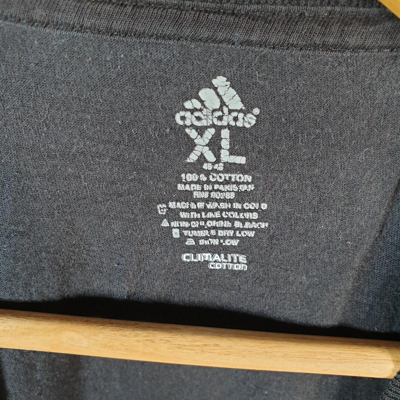 Vintage Adidas Climalite T Shirt Men’s XL Black Three Stripes Logo Athletic