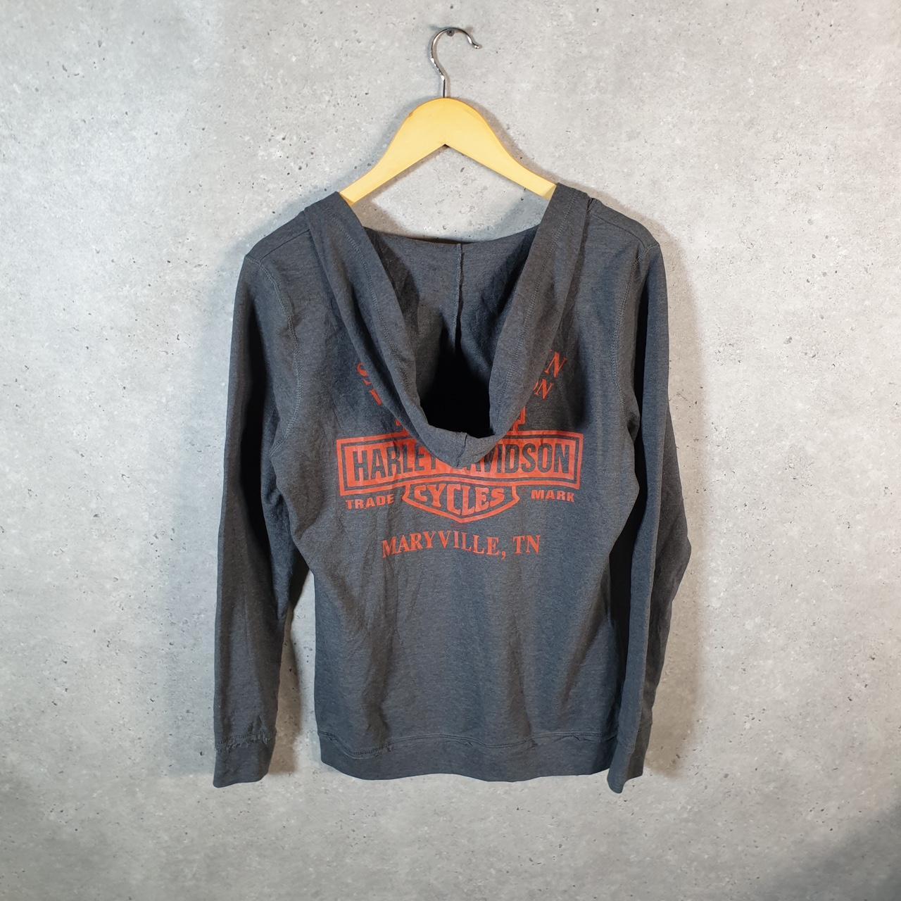 Vintage Harley Davidson 2016 Smoky Mountain Maryville TN Hoodie Womens Large Grey