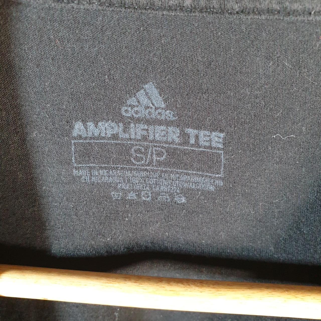 Vintage Adidas Amplifier T Shirt Men’s Small Black Three Stripes Logo Athletic