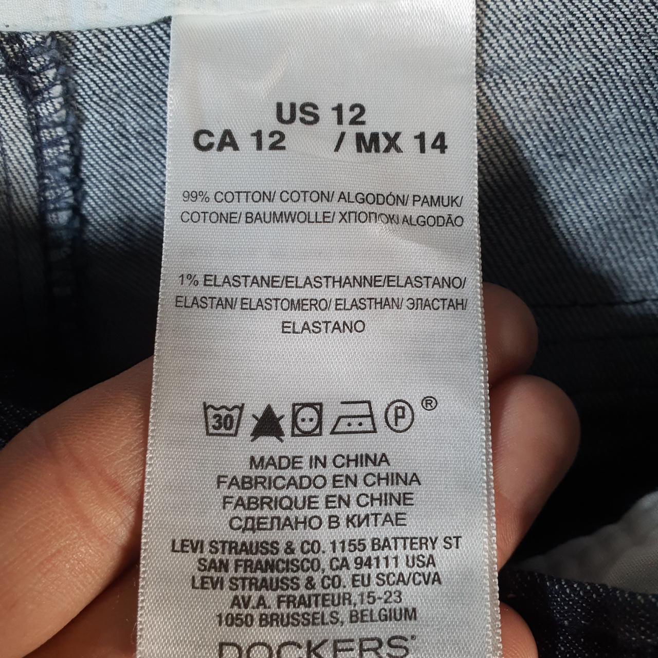 Vintage Dockers Chino Shorts Jorts Cargo Womens W36 Navy Blue Baggy Cotton