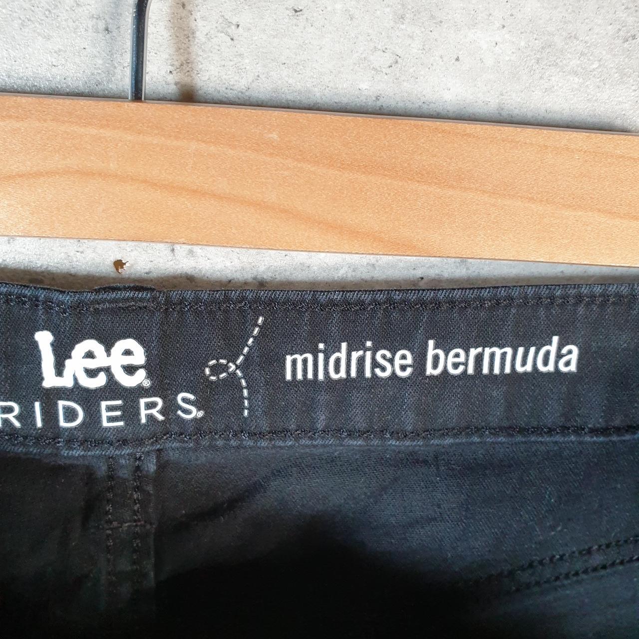 Vintage Lee Baggy Shorts Jorts Cargo Womens W36 Black Denim Relaxed Cargo