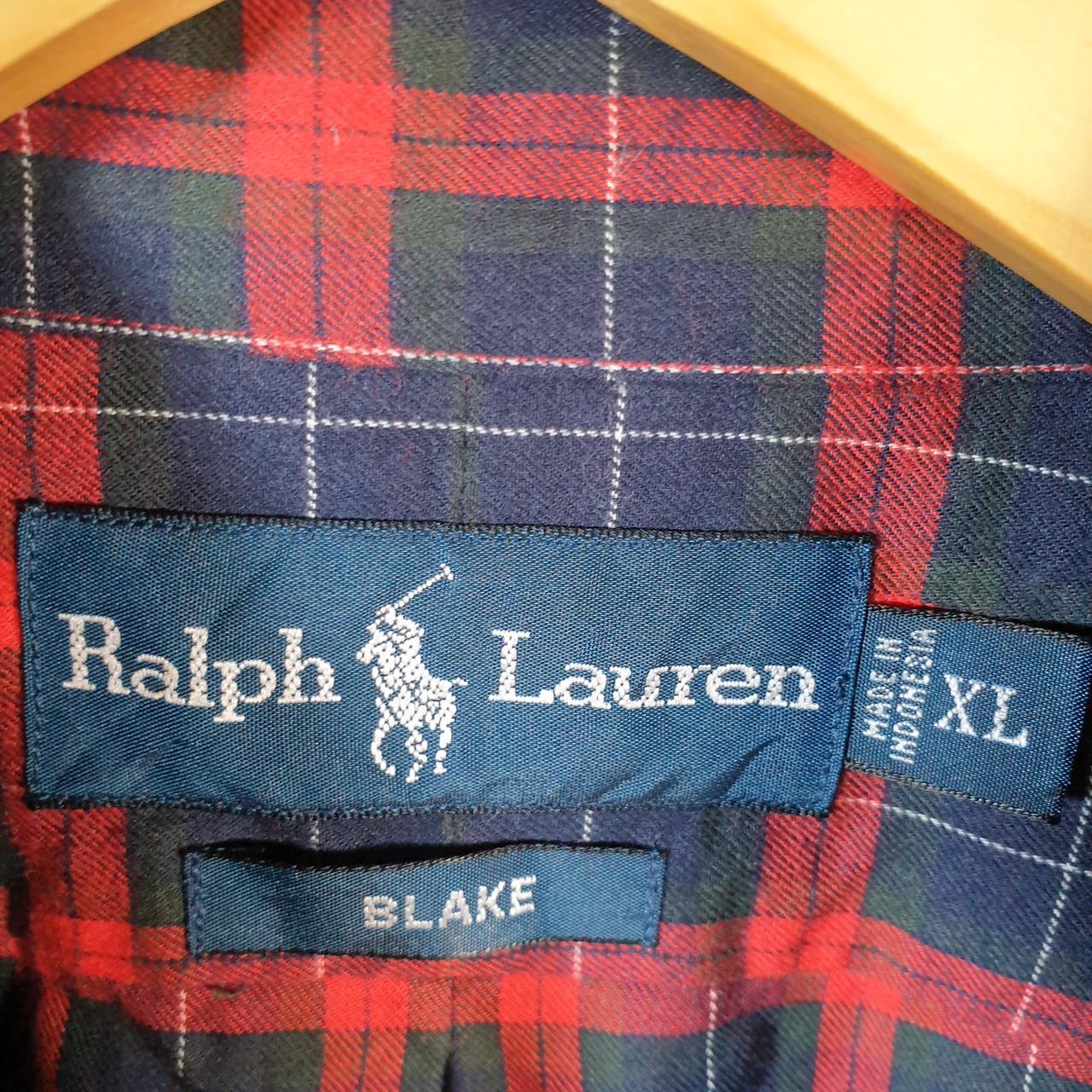 Vintage Ralph Lauren Button Down Shirt Men’s XL Checkered Blake Pony Cotton