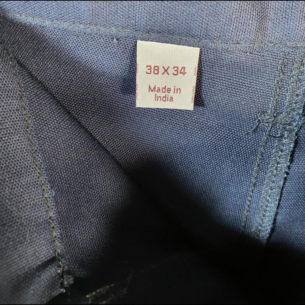 Vintage Carhartt Carpenter Trousers Mens W38 L34 Navy Blue Relaxed Fit Workwear USA