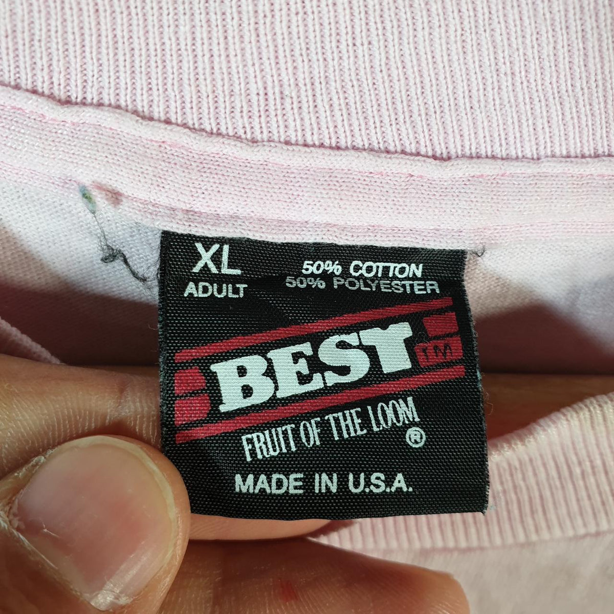 Vintage Best Fruit of the Loom California USA Single Stitch T Shirt Men’s XL Pink Big Fish Vintage