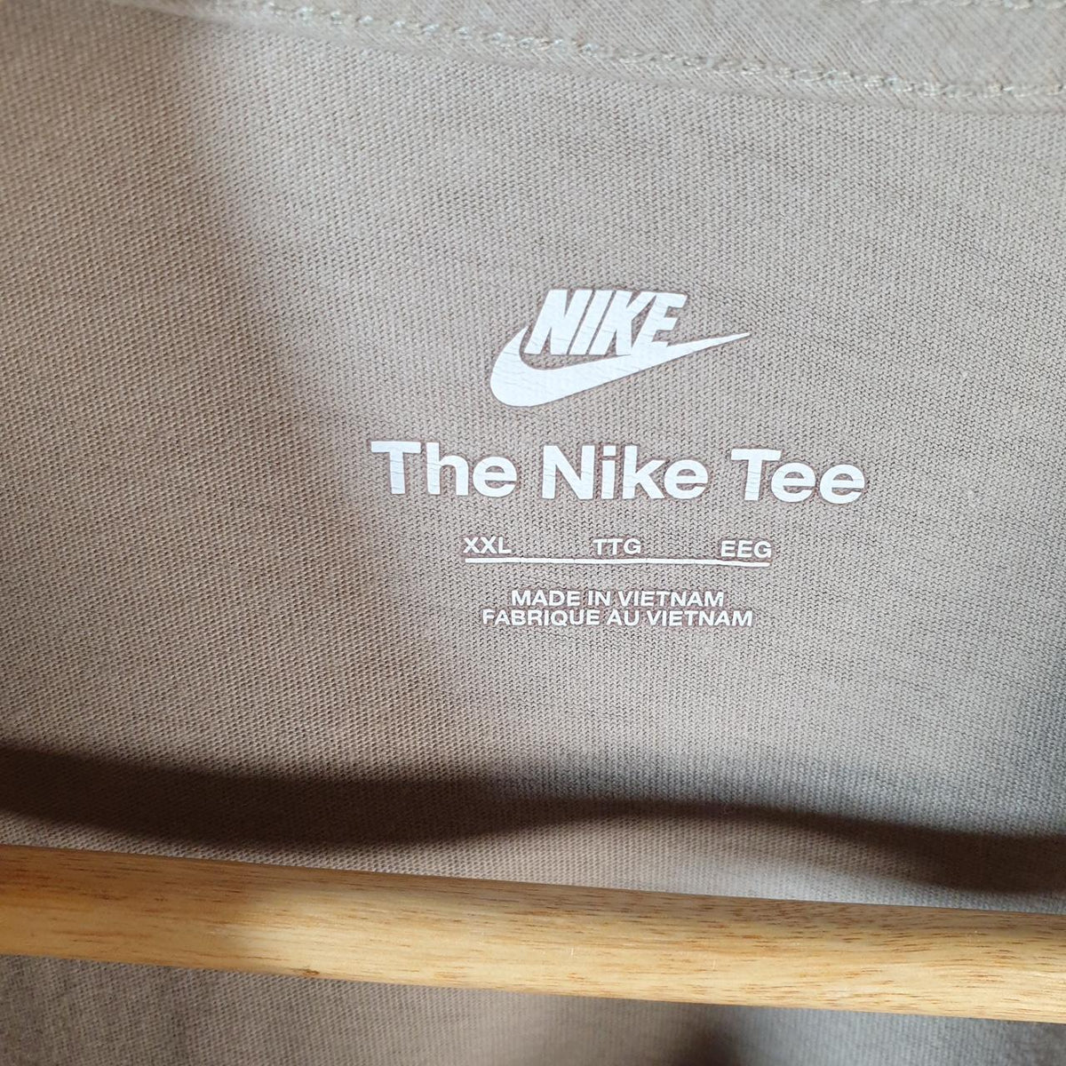 Vintage Nike Club Embroidered T Shirt Men’s 2XL Brown Logo Swoosh Athletic