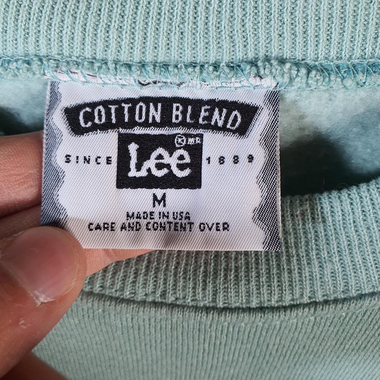 Vintage Lee Cotton Blend Short Sleeve Tank Sweatshirt Men’s Medium Blue USA Pullover