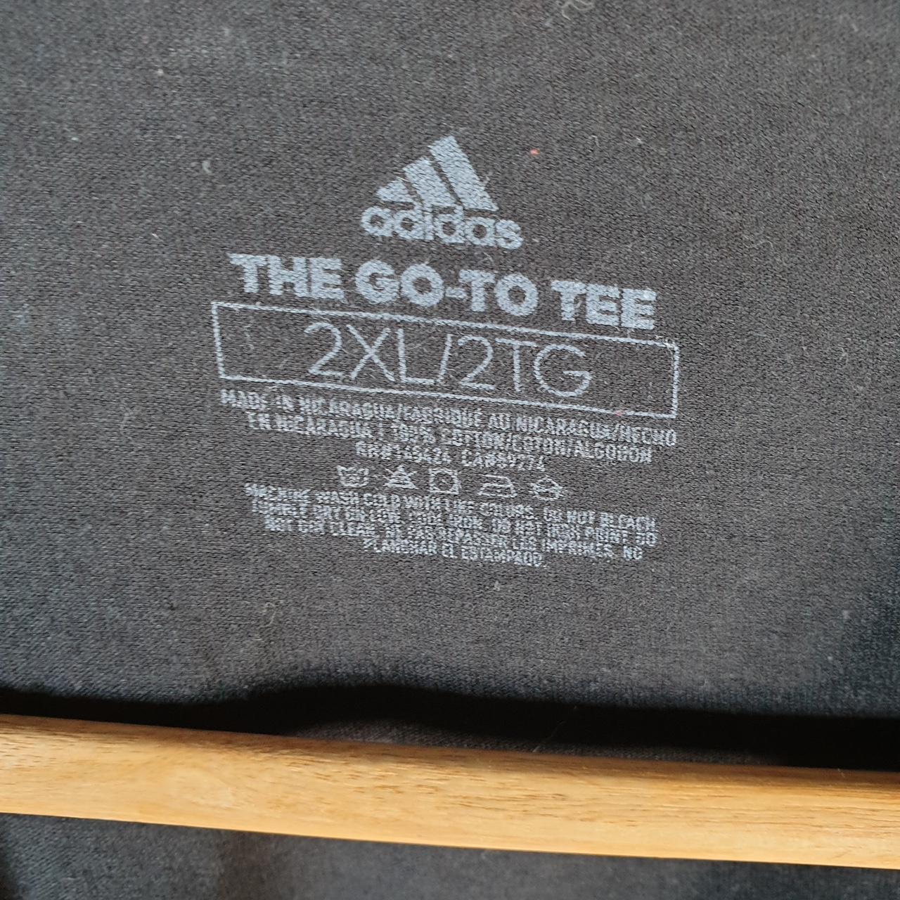Vintage Adidas Go To Tee T Shirt Men’s 2XL Black Three Stripes Logo Athletic