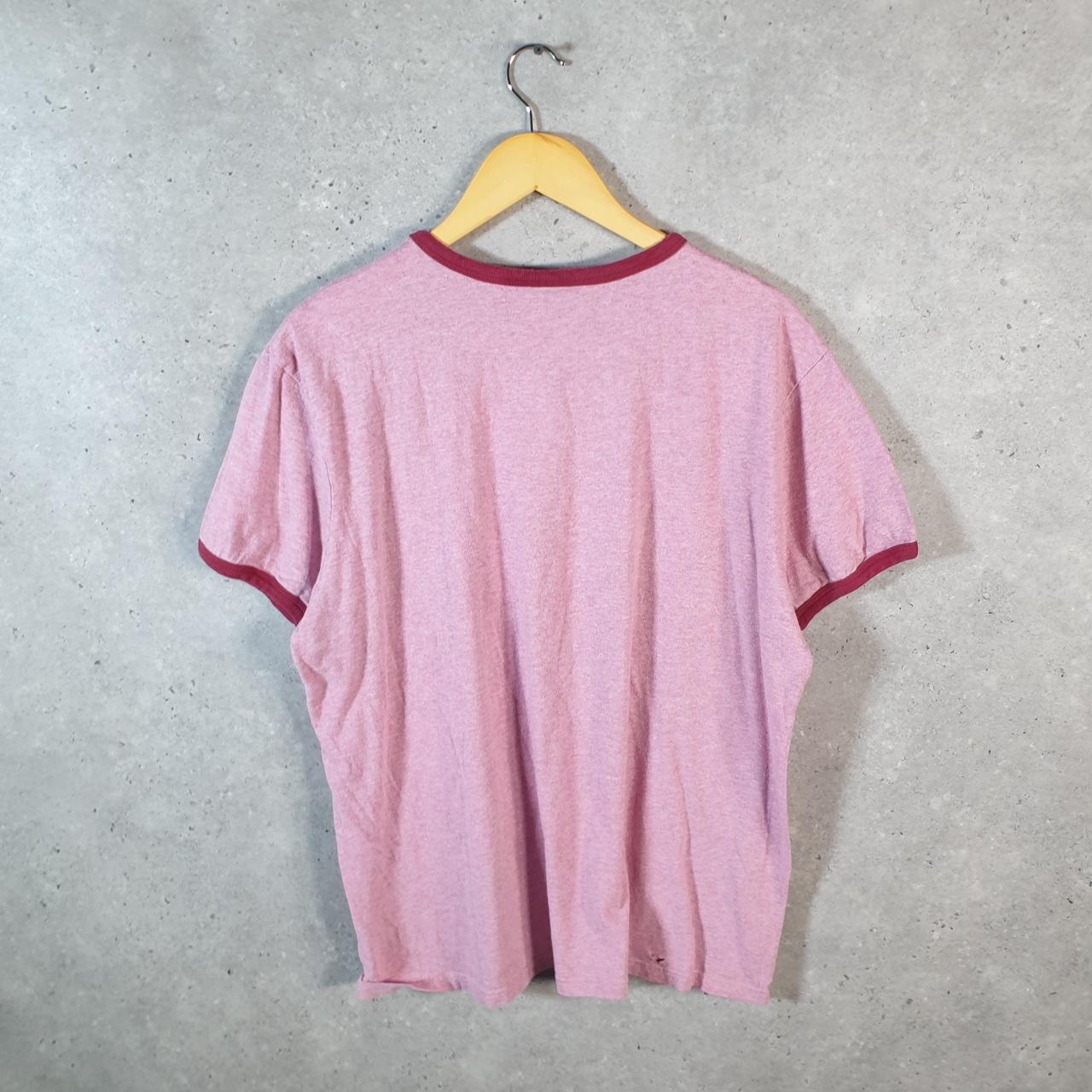 Vintage Ralph Lauren Polo T Shirt Men’s Large Pink Embroidered Classic Fit Pony C9038