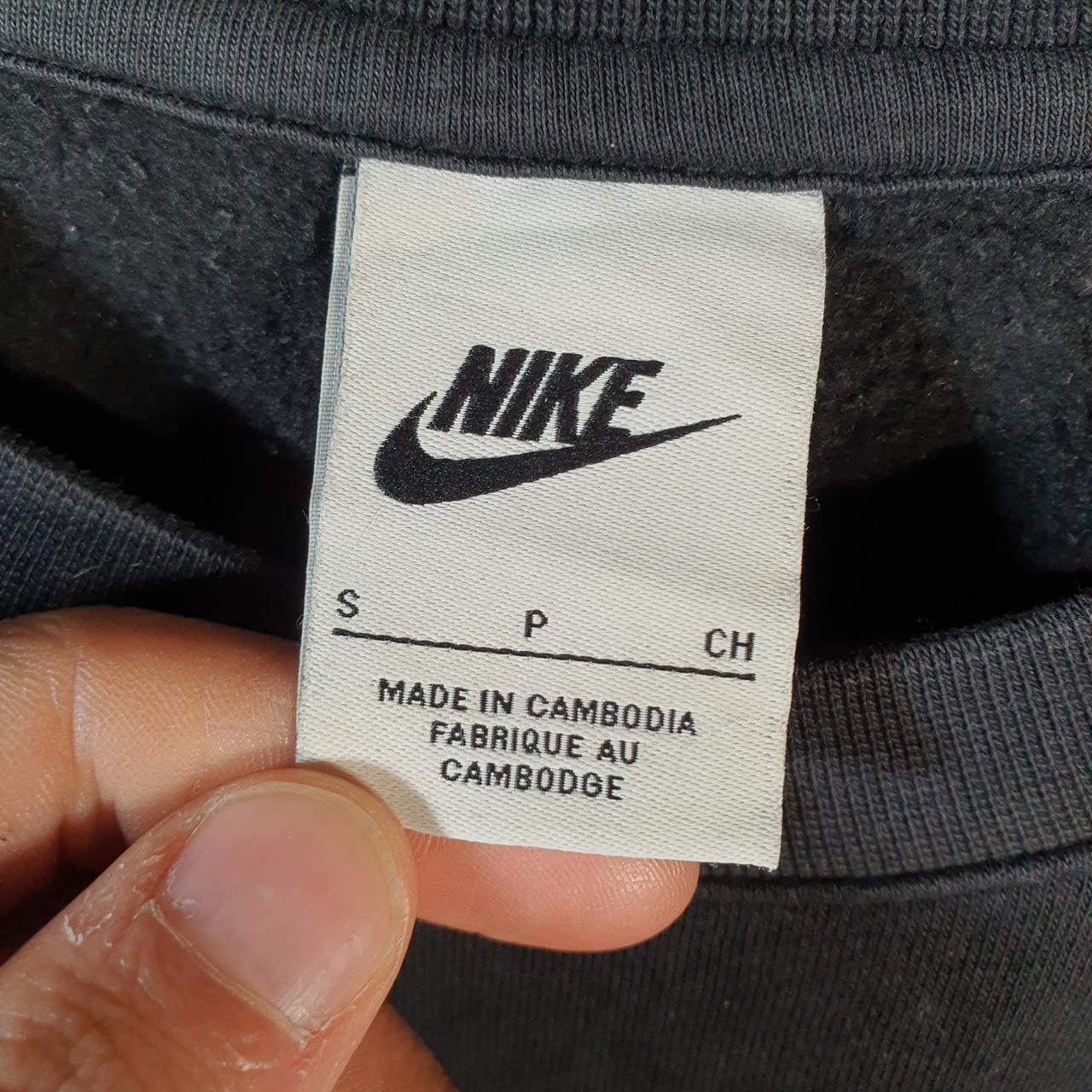 Vintage Nike Club Spellout Hoodie Men’s Small Black Swoosh Y2K Pullover