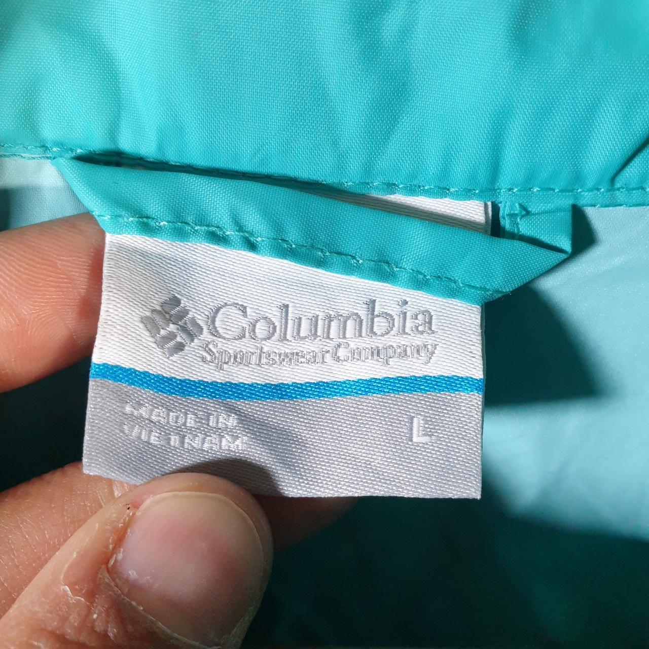 Vintage Columbia Windbreaker Track Jacket Womens Large Blue USA Athletic