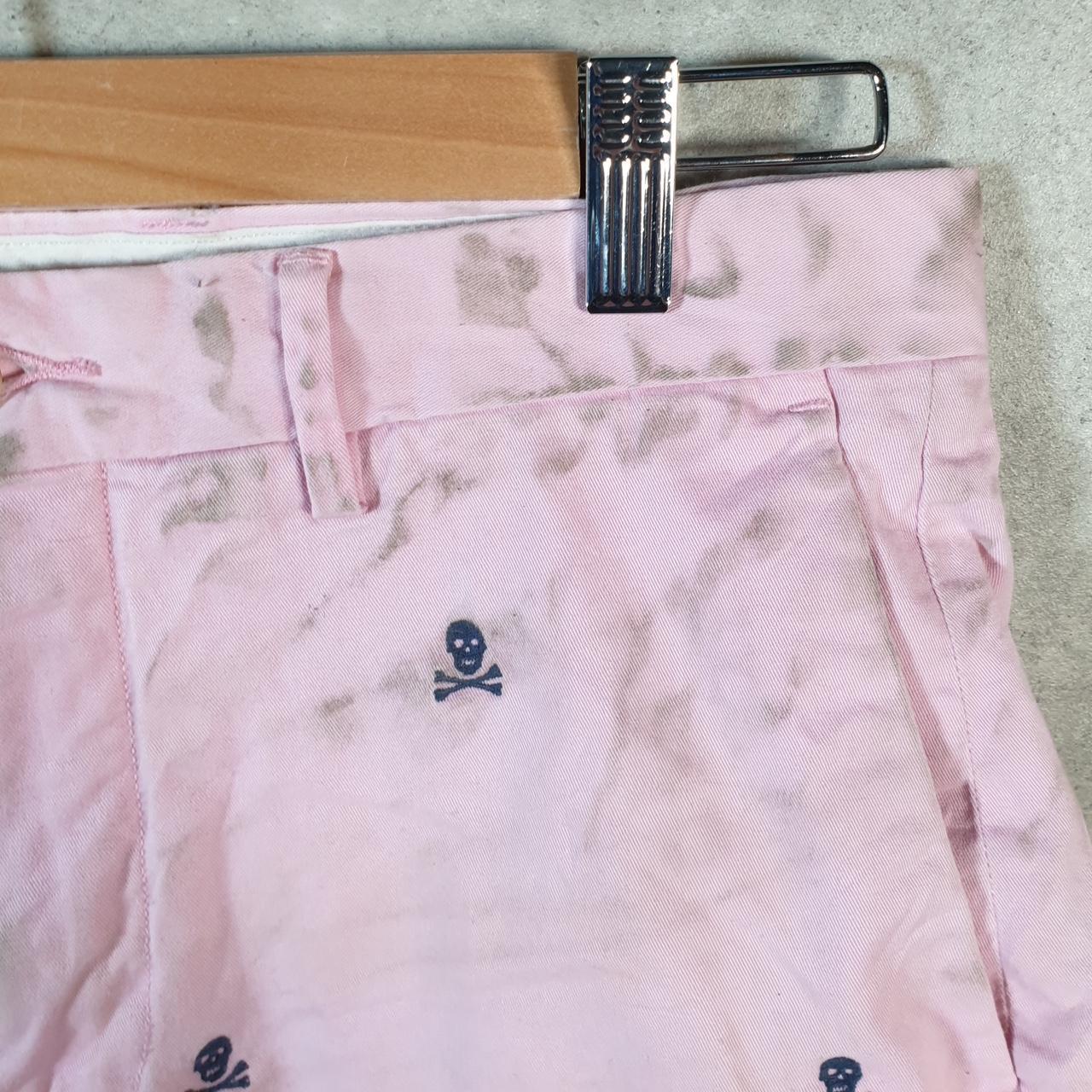 Vintage Ralph Lauren Polo Shorts Jorts Chino Cargo Men’s W30 Pink Skull Bones