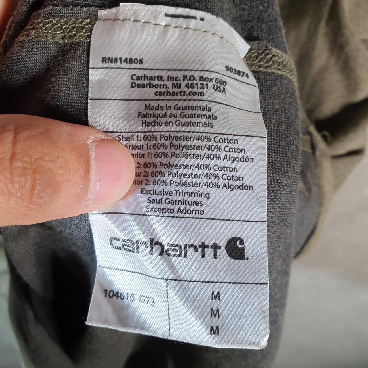 Vintage Carhartt Pocket T Shirt Men’s Medium Khaki Green Workwear Chore Utility Relaxed Fit C9220