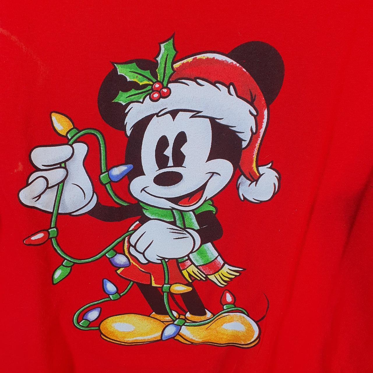 Vintage Disney Land Mickey Mouse T Shirt Men’s Medium Red Logo Graphic Cartoon