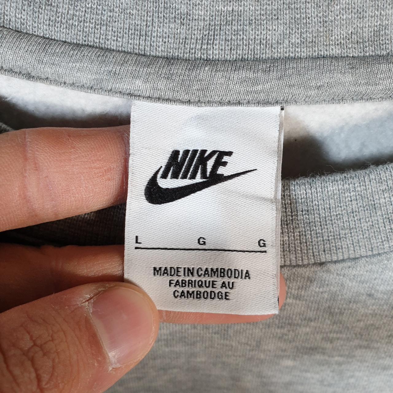 Vintage Nike Centre Swoosh Sweatshirt Mens Large Grey Y2K Pullover Logo