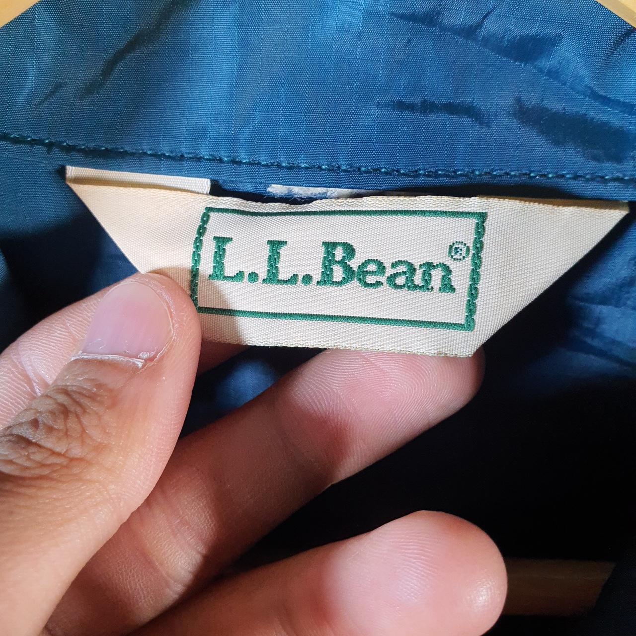 Vintage L.L. Bean Aztec Outdoors Nylon Jacket Mens XL Blue Full Zip Waterproof